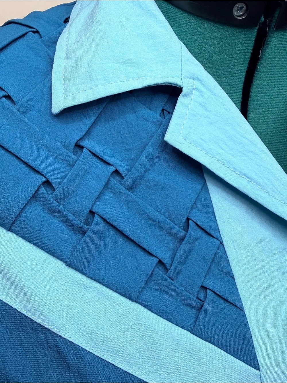Teal Button-Up Jacket - Picture 3 of 6